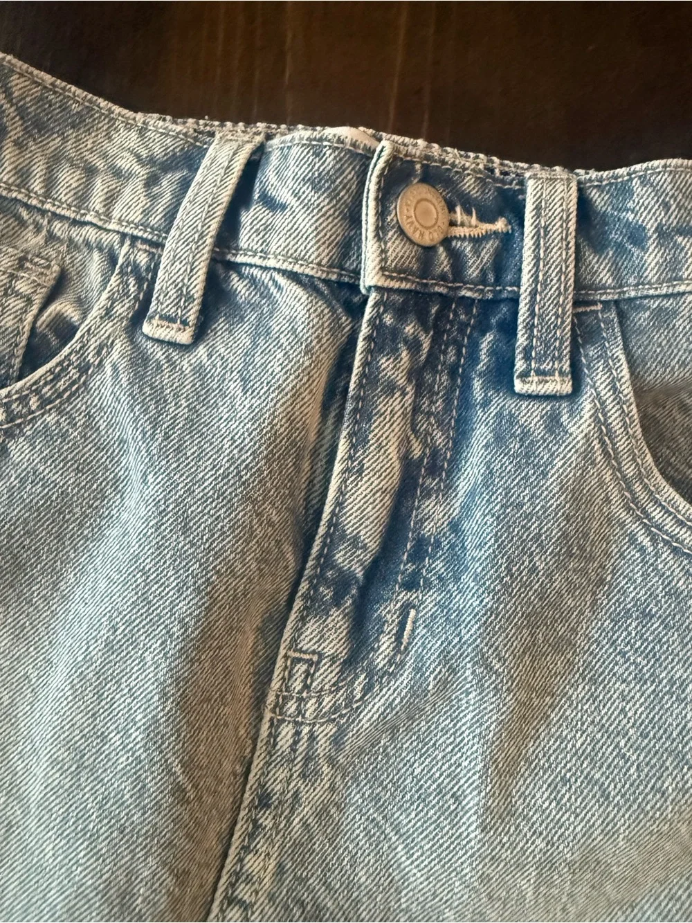 Old Navy Light Blue Denim Girls 10-12 Mini Skirt